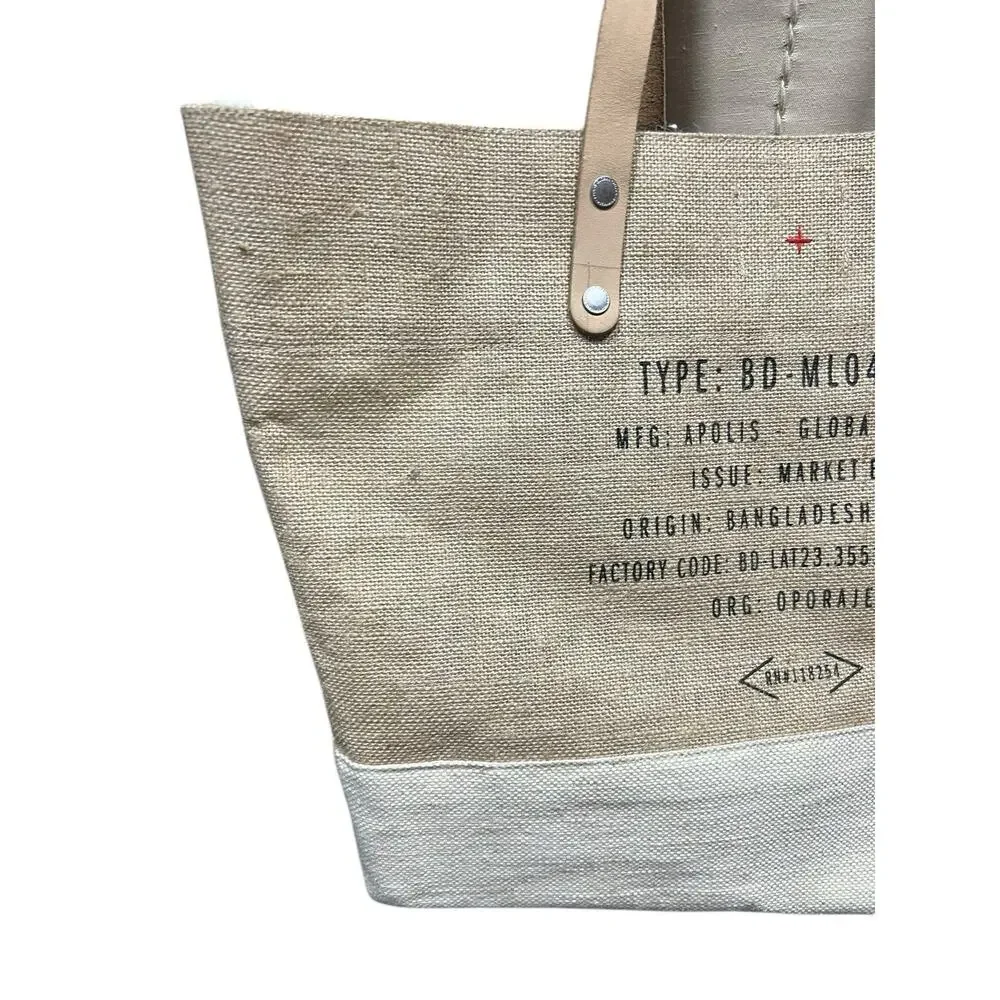 Apolis Global Citizen Large Farmers Market Bag Beach Tote Bag - Picture 4 of 7